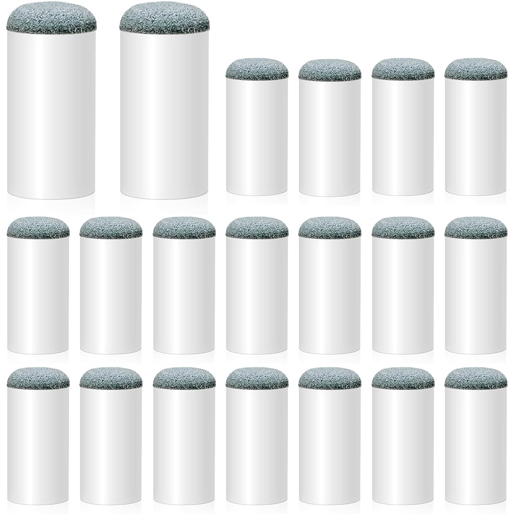 Proberos 20 Pcs Cue Tips 10mm Slip-On Cue Stick Tips Cue Tip Replacement for Billiards, Pool Proberos 20 Pcs Cue Tips 10mm Slip-On Cue Stick Tips Cue Tip Replacement for Billiards, Pool